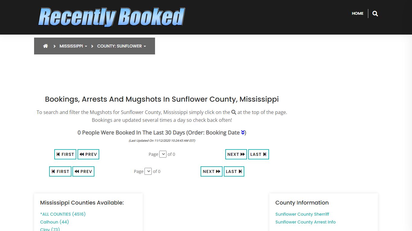 Bookings, Arrests and Mugshots in Sunflower County, Mississippi