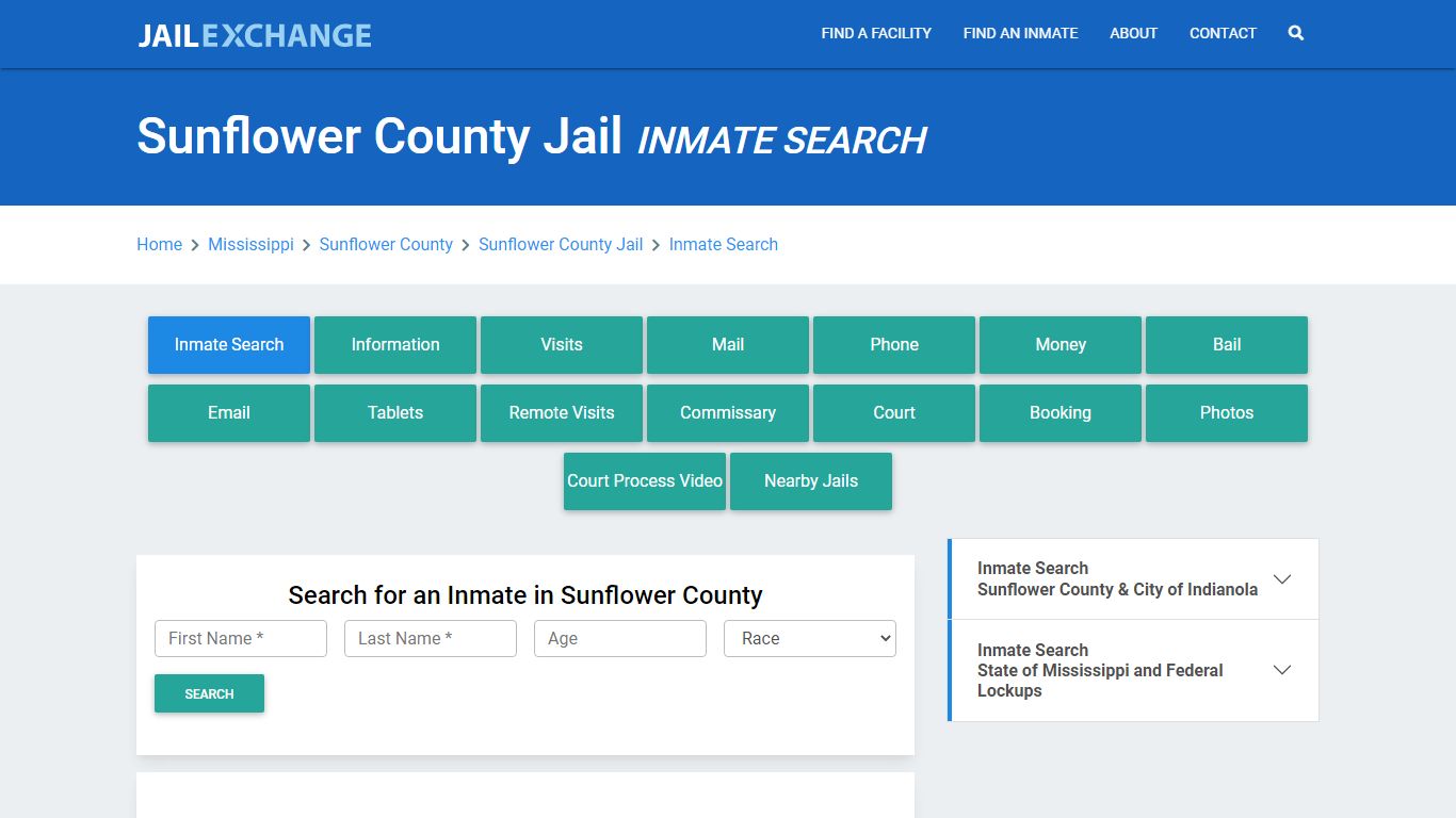 Sunflower County Jail, MS Inmate Search: Roster & Mugshots